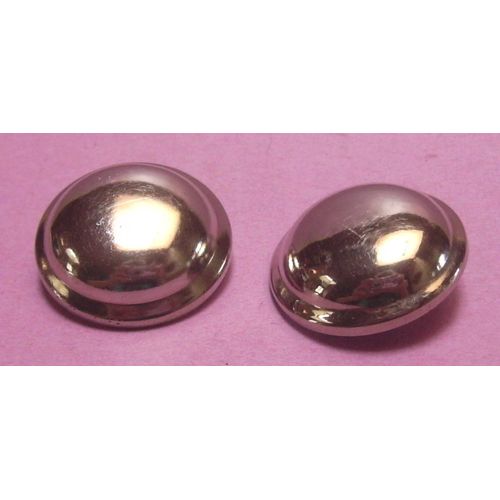 Lot De 2 : Bouton À Queue Façon Inox - Résine - Diamètre 32 Mm