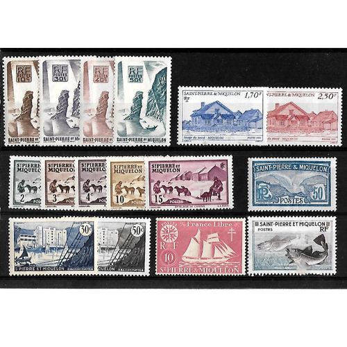 Saint Pierre Et Miquelon-Lot De 16 Timbres Neuf** -Gomme Intacte_ 1 Er Choix