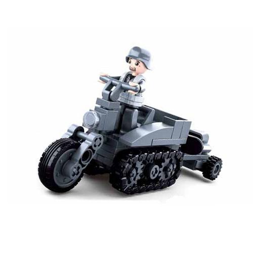 JEU DE CONSTRUCTION COMPATIBLE LEGO BRIQUE EMBOITABLE SLUBAN ARMY MOTO SUR  CHENILLES ARMEE ALLEMANDE M38 B0680B SOLDAT ARTICULE 413274 JEU ENFANT