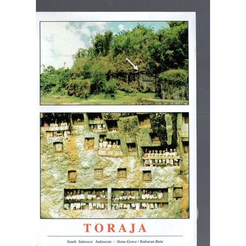 Carte Postale De Toraja (Indonésie) 2 Vues : Stone Grave / Kuburan Batu