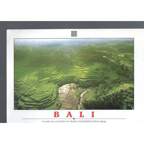 Carte Postale De Bali (Indonésie) Vue Aérienne De Champs De Riz À Besakih