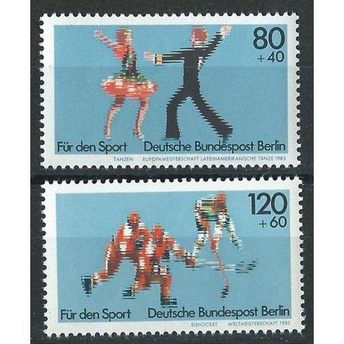 Berlin 1983 Allemagne Fédérale 2 Timbres Neufs** Série Sur Le Sport N° 659 660