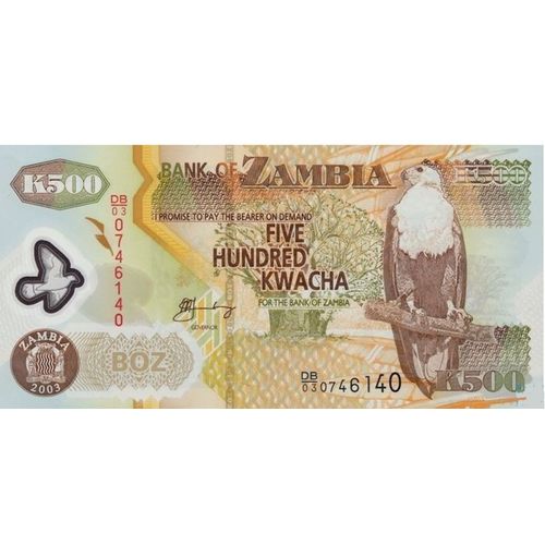 Billets Zambie 500 Kwacha