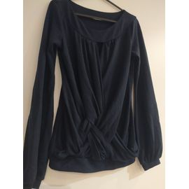 Pull Fin Croisé Marine 34/36