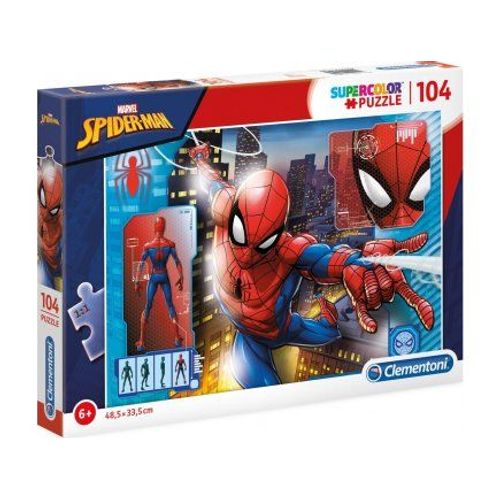 Puzzle 104 Pieces Spiderman Marvel - Puzzle Enfant Clementoni Super Heros Spider-Man Homme Araigniee