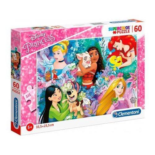 Puzzle 60 Pieces Mulan Vaiana Cendrillon Raiponce Ariel La Petite Sirene - Puzzle Clementoni Enfant Princesse Disney Et Leur Amis