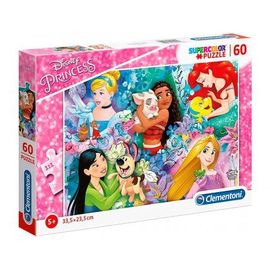 Puzzle 60 Pieces Mulan Vaiana Cendrillon Raiponce Ariel La Petite Sirene - Puzzle Clementoni Enfant Princesse Disney Et Leur Amis