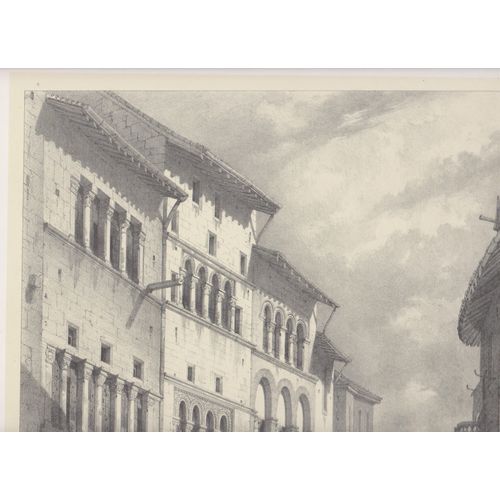 Bourgogne : 3 Lithographies : Maisons Romanes À Cluny De Sagot ; Eglise À Saint Thibaut De Clerget