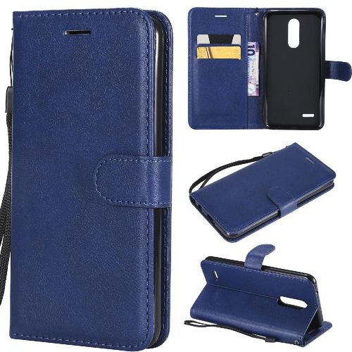 Flip Étui Pour Huawei Mate 7 Étui De Téléphone Portefeuille D'affaires Cuir De Haute Qualité Avec Fente Pour Carte Couleur Solide Classique - Bleu