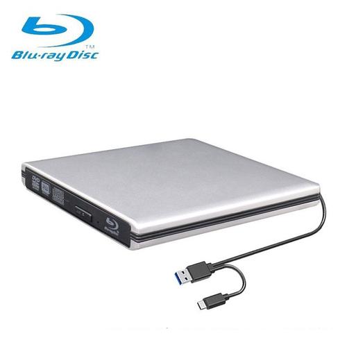 Lecteur Blu-ray externe Lecteur DVD/BD Lecture/écriture Lecteur Blu-ray Portable USB 3.0 et Enregistreur DVD Type-C Enregistreur Blu-ray pour Win7/8/10/11/PC