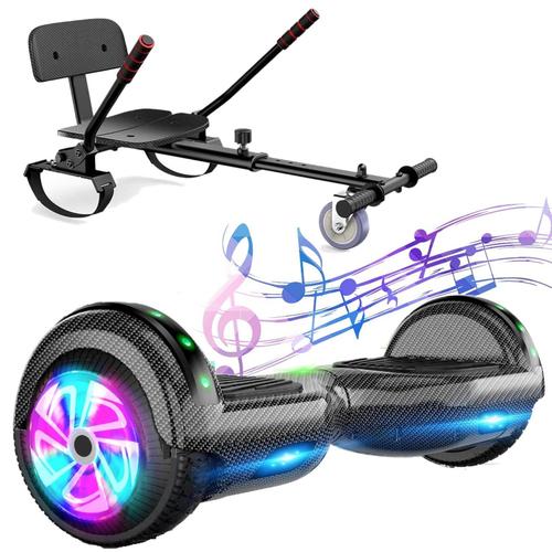 6.5 Pouces Hoverboard Kart Sisigad Gyroscope Bluetooth Led - Noir