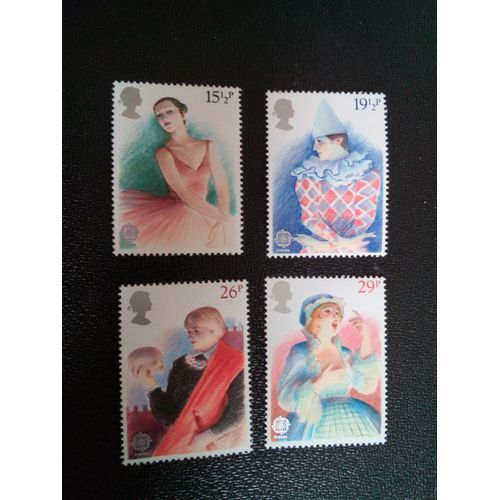Timbre Royaume-Uni Yt 1043 A 1046 Séries: Europa (C.E.P.T.) 1982 - Événements Historiques - British Theatre 1982 ( 50304 )
