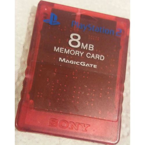 Sony - Module Mémoire Flash - 8 Mo - Carte Mémoire Sony Playstation - Rouge - Pour Sony Playstation 2