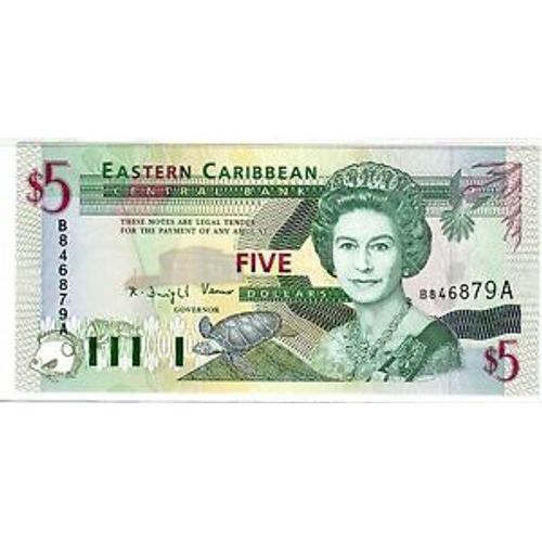 Billet Iles Caraibes 5 Dollar