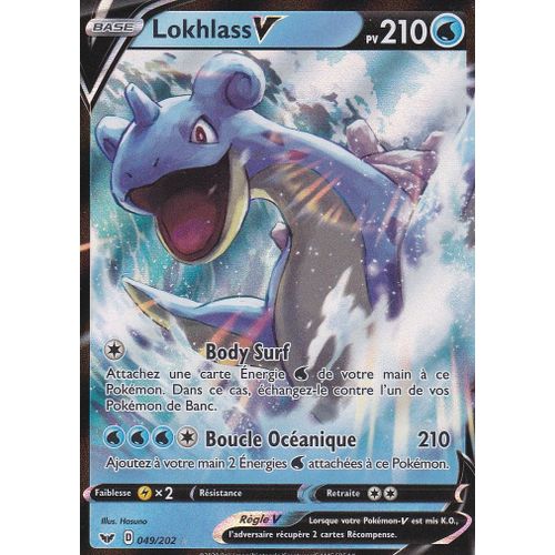 Carte Pokemon - Lokhlass V - 049/202 - Ultra Rare - Épée Et Bouclier