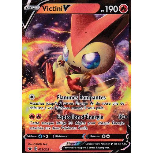 Carte Pokemon - Victini V - 025/202 - Ultra-Rare - Épée Et Bouclier