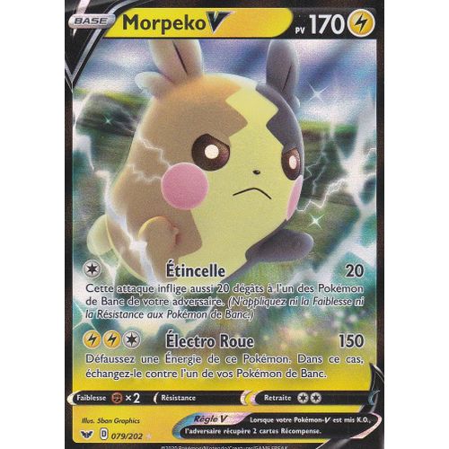 Carte Pokemon - Morpeko V - 079/202 - Ultra Rare - Épée Et Bouclier