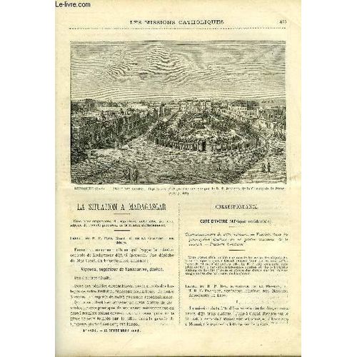 Les Missions Catholiques N° 1424 - La Situation A Madagascar, Cote D Ivoire, Commencements De Cette Mission, Quelques Souvenirs Chrétien De Beyrouth Par Le R.P. Michel Jullian, Journal D Un Voyage(...)