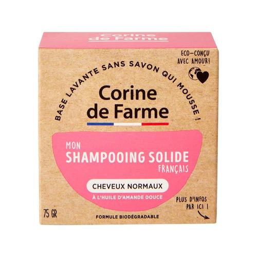 Corine De Farme - Shampooing Solide Cheveux Normaux - Vegan - Formule Biodégradable - Beauté Zero Déchet - Format Pratique Et Economique - Eco-Conçu 100% Fabriqué En France 