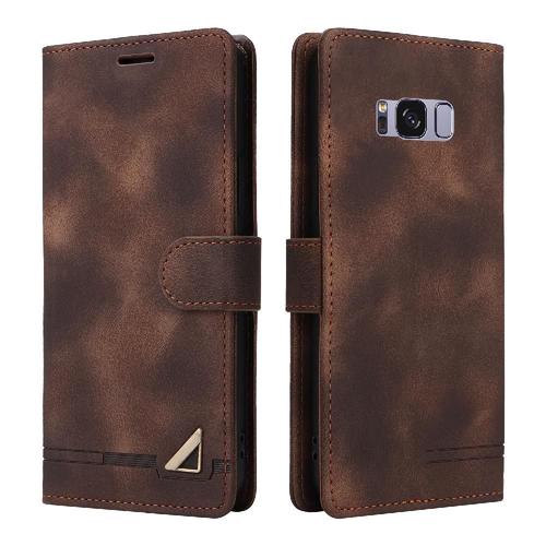 Flip Étui Pour Samsung Galaxy S8 Plus Couverture Rabotant Portefeuille Antichoc Simple Entreprise Étui En Cuir - Le Brun