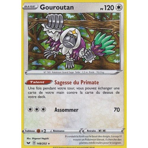 Carte Pokemon - Gouroutan - 148/202 - Holo Rare - Épée Et Bouclier