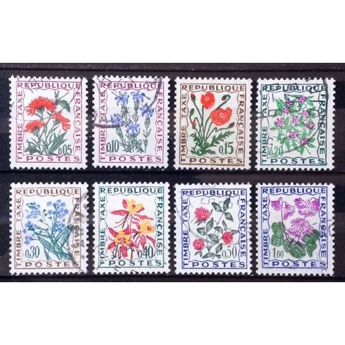Série Taxes Fleurs - N° 95 96 97 98 99 100 101 102 Obl - France Année 1964 - N26125