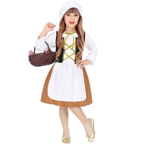 Déguisement Servante Du Moyen-Age Fille - Taille: 5-7 Ans (128 Cm)