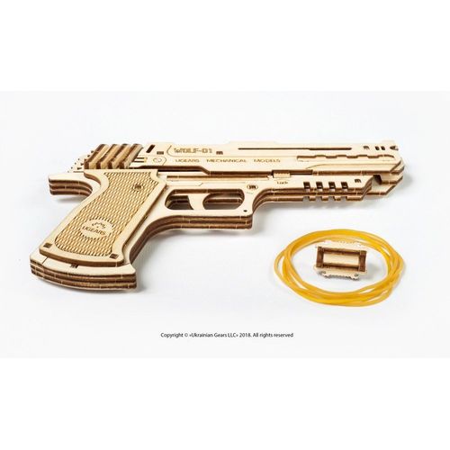 Puzzle 63 Pièces Puzzle 3d En Bois - Wolf-01 Handgun