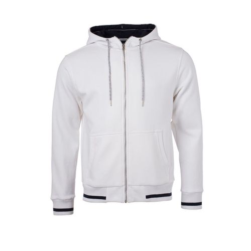 Veste Sweat Zipp?E ? Capuche - Homme - Jn776 - Blanc