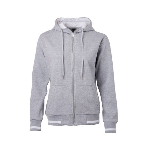 Veste Sweat Zipp?E ? Capuche - Femme - Jn775 - Gris Clair