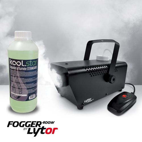 Machine à fumée pocket 400W avec étrier + Télécommande filaire - Lytor FOGGER400W +1 de liquide