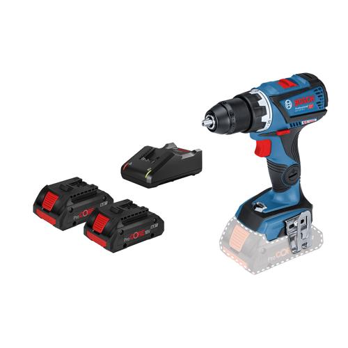 Bosch Perceuse-visseuse sans fil GSR 18V-60 C, 2 batteries ProCORE18V, chargeur GAL 18V-40 - 06019G110B