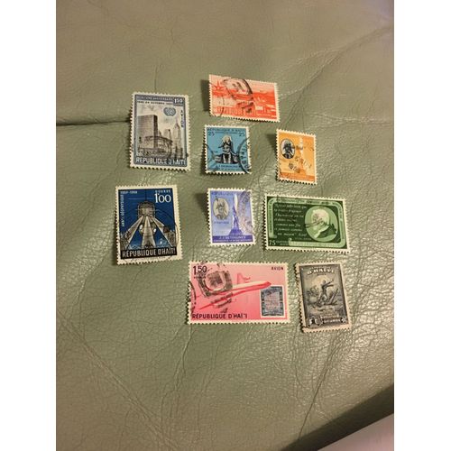 Lot De 9 Timbres Haiti 1958-1960