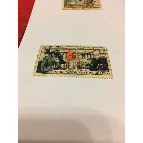 Timbre Aef Poste Aerienne Pierre Savorgnan De Brazza