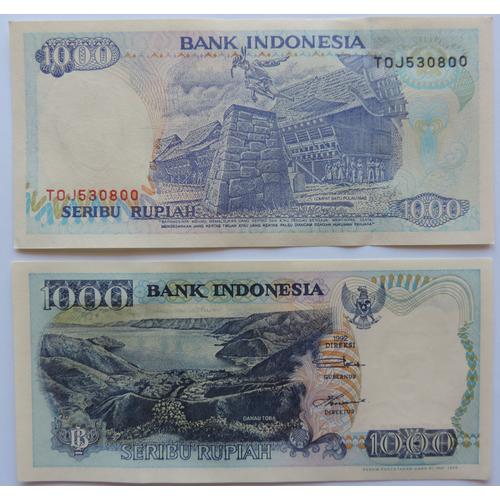 Billet De 1000 Rupiah De L' Indonésie De 1992