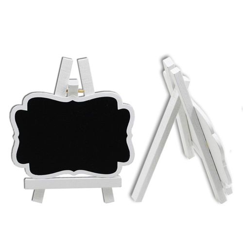 10 Pieces Chevalet Signes Alimentaires Decoration Facile Essuyer Rectangle Babillard Mini Tableau Noir Mariages Bois Encadre Parties Numeros De Table