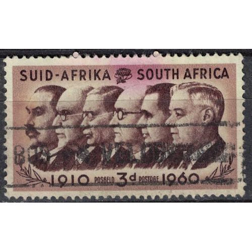 Afrique Du Sud 1960 Oblitéré Used 50 Ans Union Personnages Politiques Su