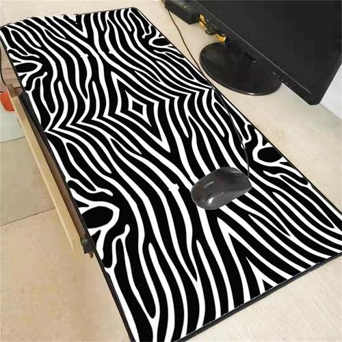 700x300x3mm Tapis de Souris Grand, Noir Blanc XL Gaming Mouse Pad Base Caoutchouc antidérapant Mouse Mat d'Ordinateur Durable pour Souris Claviers Gamer Bureau