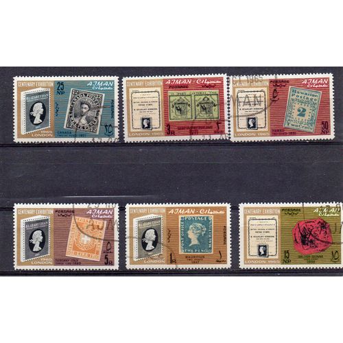 Ajman- Lot De 6 Timbres Oblitérés