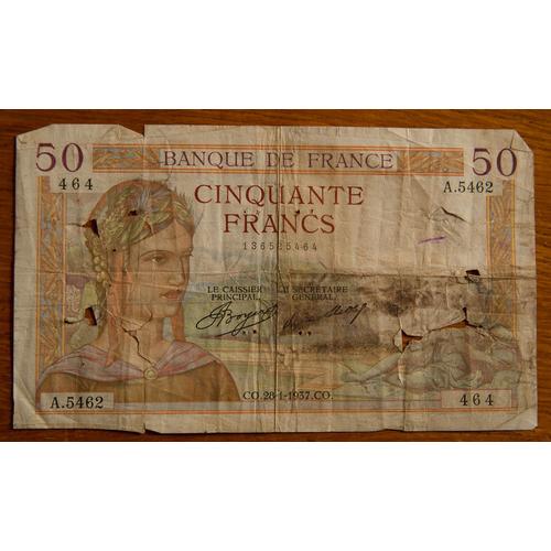 Billet 50 Francs Ceres