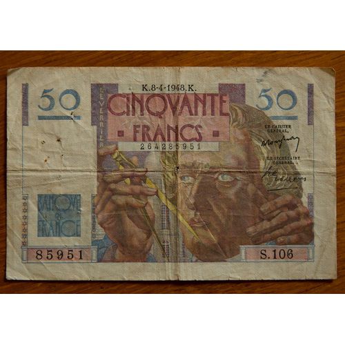 Billet 50 Francs Le Verrier