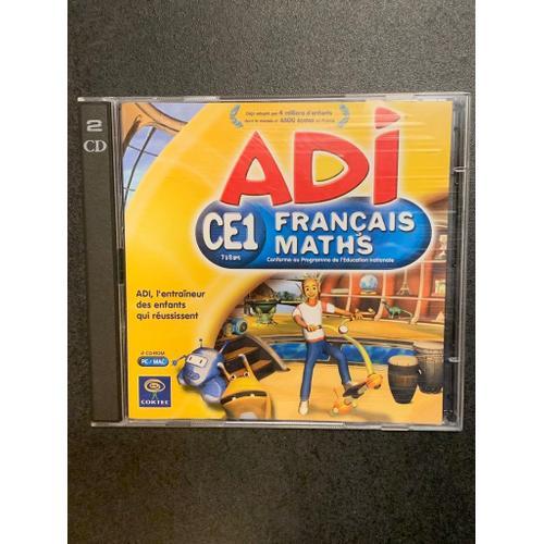 Cd Jeu Educatif - Adi Ce1 Français Math - Pc Ou Mac
