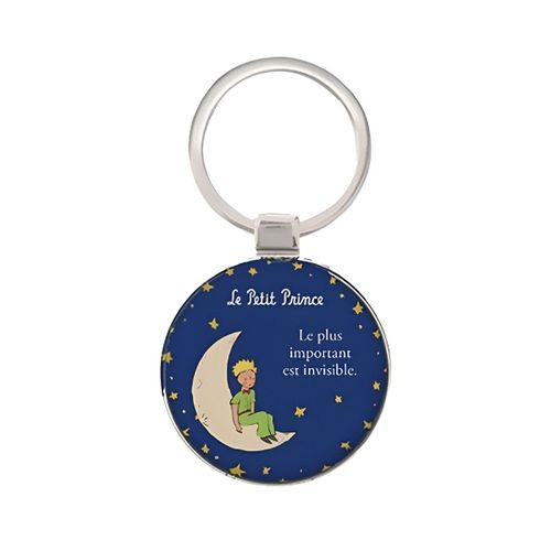 Porte clefs rond en métal le Petit Prince - Le plus important