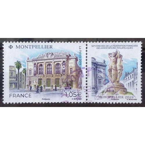 Montpellier - L'opéra - Place De La Comédie 1,05€ (Très Joli N° 5332) Obl - France Année 2019 - Brn83 - N32697