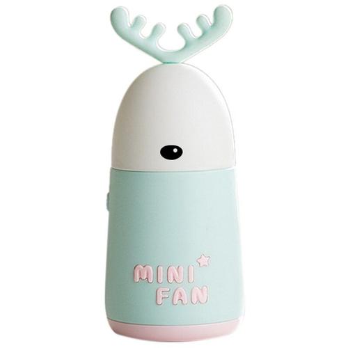 Ventilateur portatif de bureau Mini ventilateur dessin anime mignon cerf oreille forme ventilateur charge ventilateur lumiere