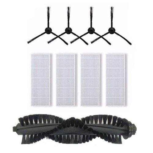 Poux 1pc brosse princiPôLe + 4 pieces filtre HEPA poussiere + 4 pieces brosse laterale pour ILIFE A4s Robot aspirateur accessoires pieces