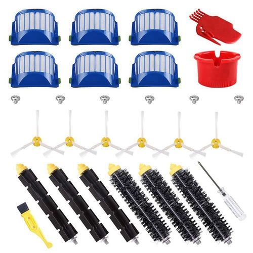 Poils & Flexible batteur brosse & arme-3 brosse laterale & filtres pour Irobot Roomba 600 Series 614 620 630 650 660 665 690 aspirateur C