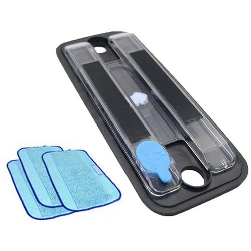 1x plateau humide + 3xWet Pro-Clean Tissu de Nettoyage pour iRobot Braava 380 380t 5200 Mint5200C 4200A 4205