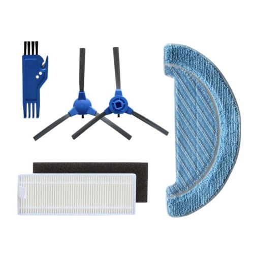 Pieces de rechange 1 brosse princiPôLe 2 brosses laterales 1 filtres haute efficaCôte et 1 serpillere Kit d'accessoires pour aspirateur robot Co
