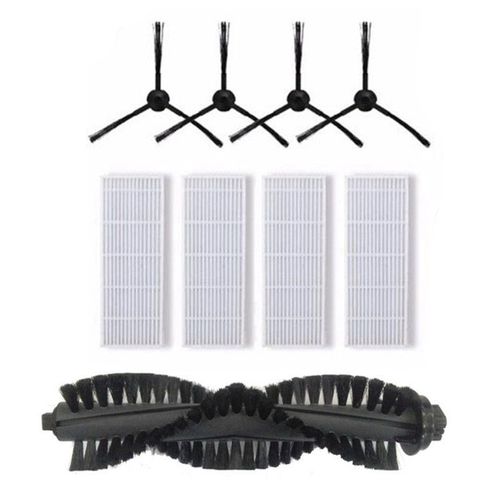 1pc brosse princiPôLe + 4 pieces filtre HEPA poussiere + 4 pieces brosse laterale pour ILIFE A4s Robot aspirateur accessoires pieces